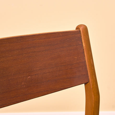 Danish dining chairs in teak and beech
