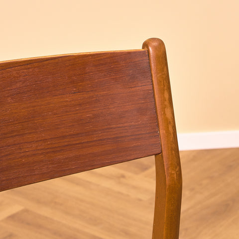 Danish dining chairs in teak and beech
