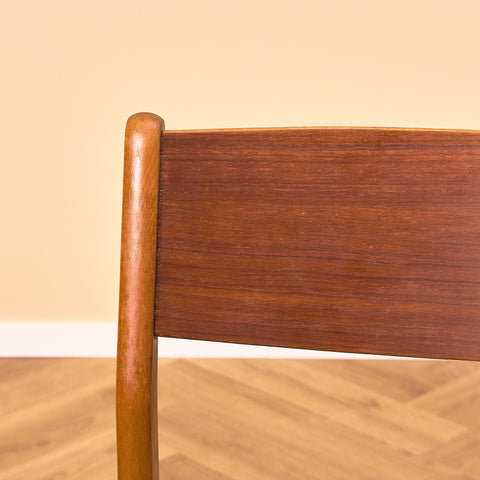 Danish dining chairs in teak and beech