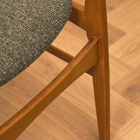 Danish dining chairs in teak and beech