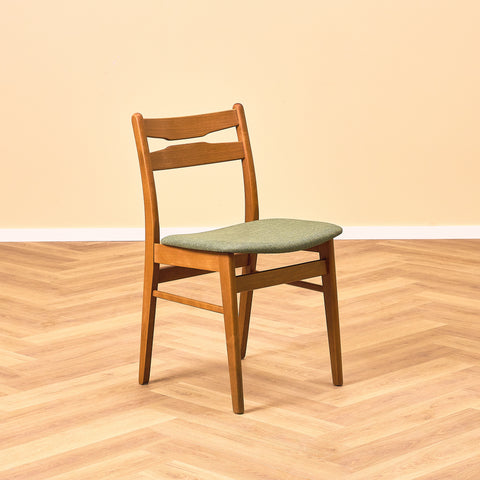 Danish dining chairs in teak and beech by Findahl
