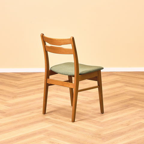 Danish dining chairs in teak and beech by Findahl