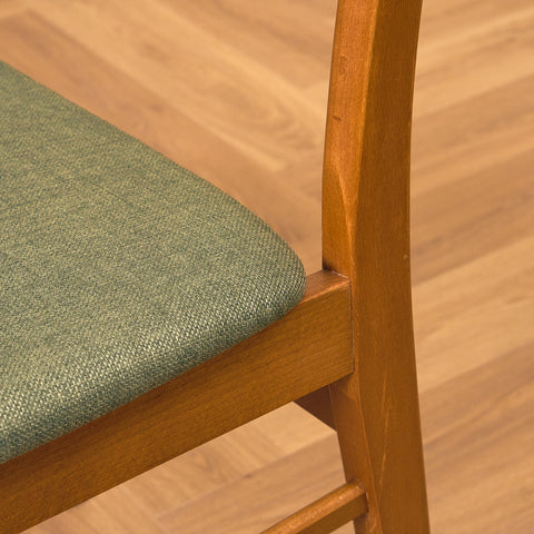 Danish dining chairs in teak and beech by Findahl