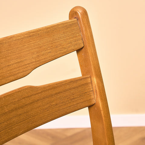 Danish dining chairs in teak and beech by Findahl