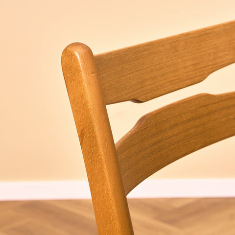 Danish dining chairs in teak and beech by Findahl