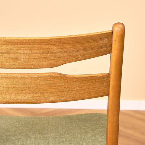 Danish dining chairs in teak and beech by Findahl