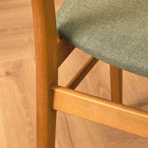 Danish dining chairs in teak and beech by Findahl