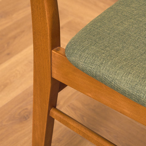 Danish dining chairs in teak and beech by Findahl