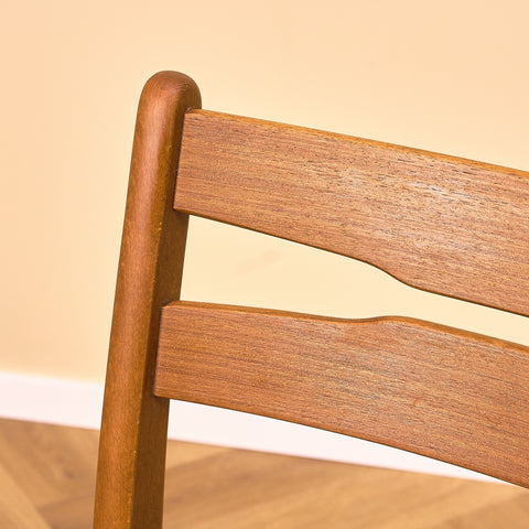 Danish dining chairs in teak and beech by Findahl