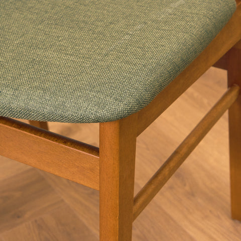 Danish dining chairs in teak and beech by Findahl