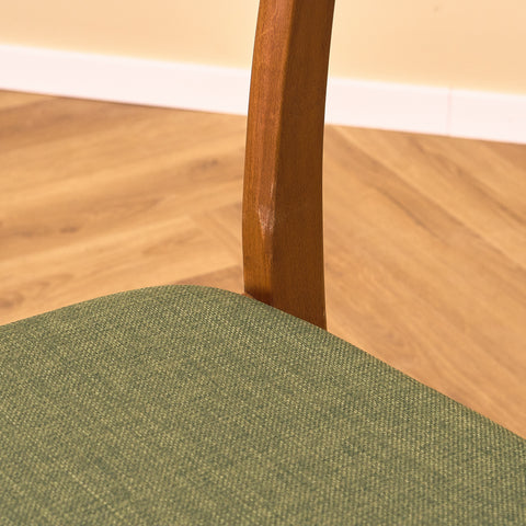 Danish dining chairs in teak and beech by Findahl