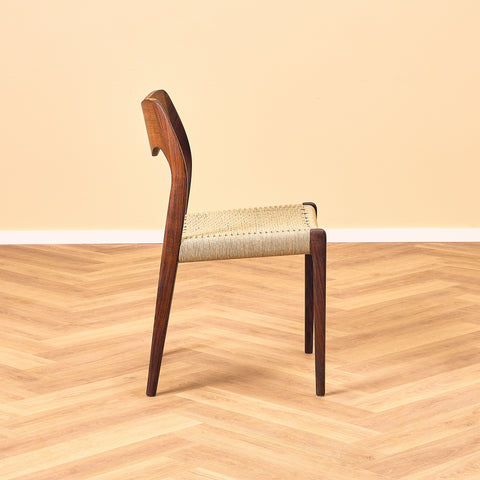 Danish set of 6 dining chairs in Santos rosewood, model 71 by Niels O. Møller for JL Møbelfabrik