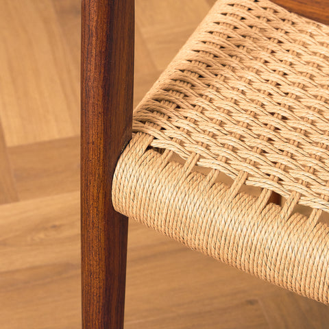 Danish set of 6 dining chairs in Santos rosewood, model 71 by Niels O. Møller for JL Møbelfabrik