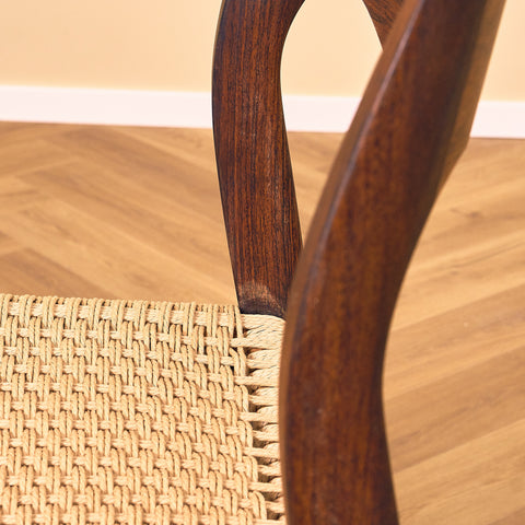 Danish set of 6 dining chairs in Santos rosewood, model 71 by Niels O. Møller for JL Møbelfabrik