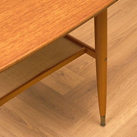 Swedish coffee table in teak and beech
