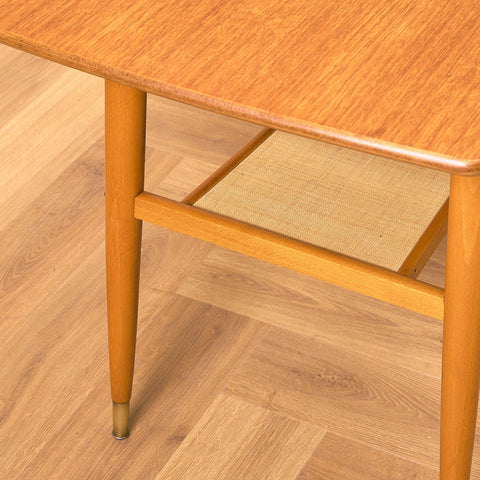 Swedish coffee table in teak and beech