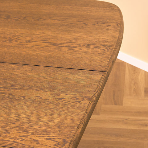 Danish oval dining table in smoked oak by Skovby