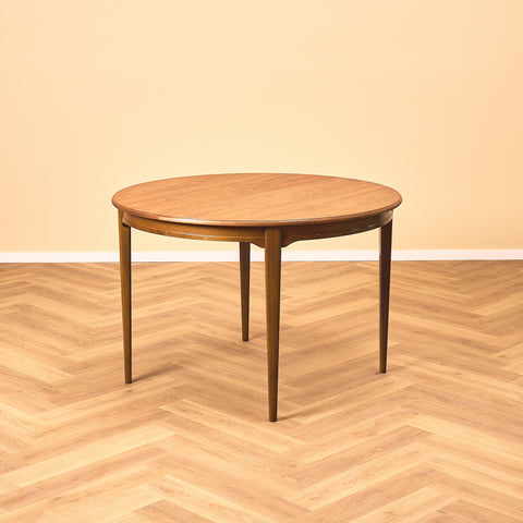 Swedish round dining table in walnut by Svante Skogh, model "Vindö"