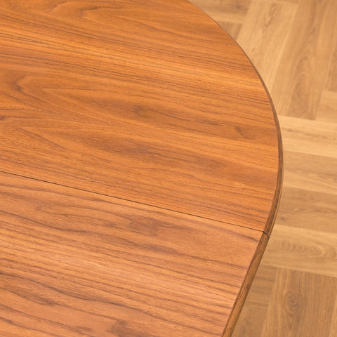 Swedish round dining table in walnut by Svante Skogh, model "Vindö"