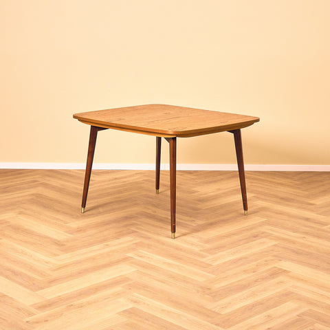 Swedish dining table in teak and beech