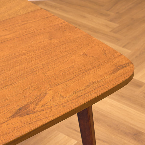 Swedish dining table in teak and beech
