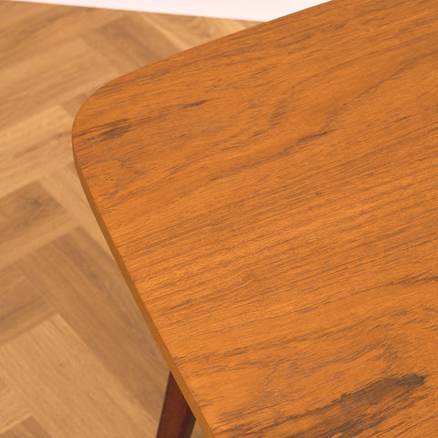 Swedish dining table in teak and beech