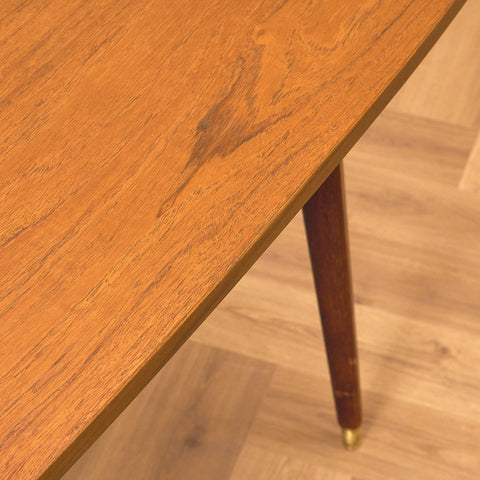 Swedish dining table in teak and beech