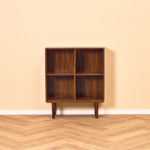 Danish bookshelf laminated in Santos rosewood