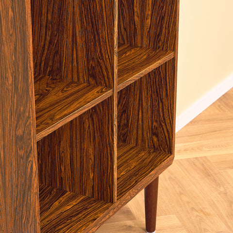 Danish bookshelf laminated in Santos rosewood