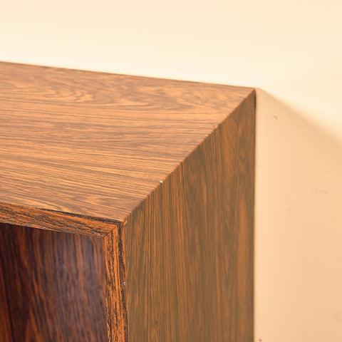 Danish bookshelf laminated in Santos rosewood