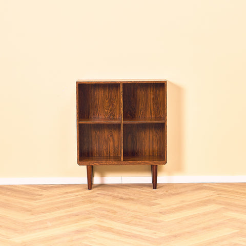 Danish bookshelf laminated in Santos rosewood