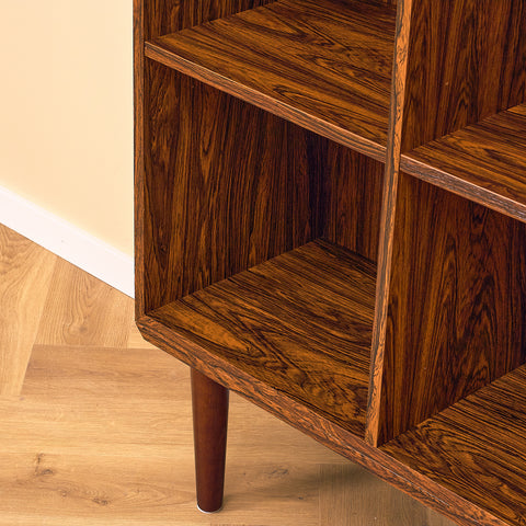Danish bookshelf laminated in Santos rosewood
