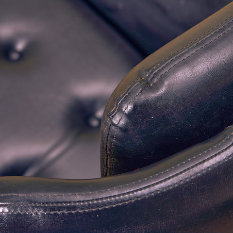 Danish armchairs in leather, by H.W. Klein Swivel for Bramin