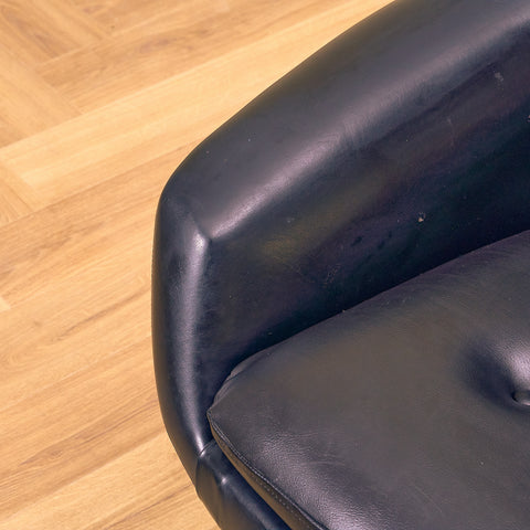 Danish armchairs in leather, by H.W. Klein Swivel for Bramin