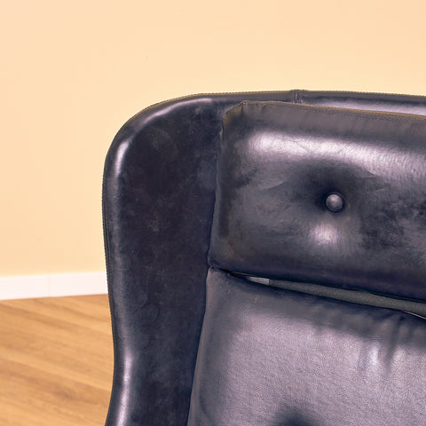 Danish armchairs in leather, by H.W. Klein Swivel for Bramin
