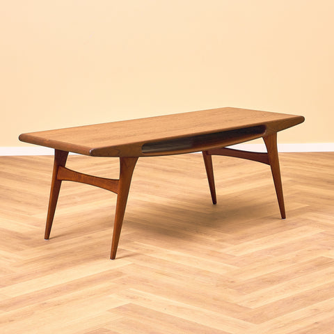 Danish coffee table in teak by Johannes Andersen, model 'Smile'