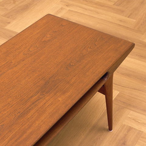Danish coffee table in teak by Johannes Andersen, model 'Smile'
