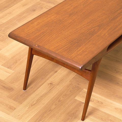 Danish coffee table in teak by Johannes Andersen, model 'Smile'