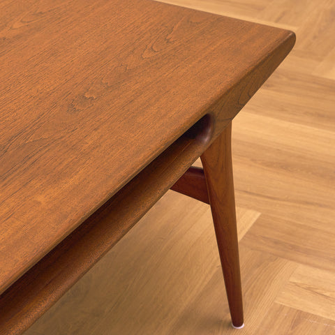 Danish coffee table in teak by Johannes Andersen, model 'Smile'