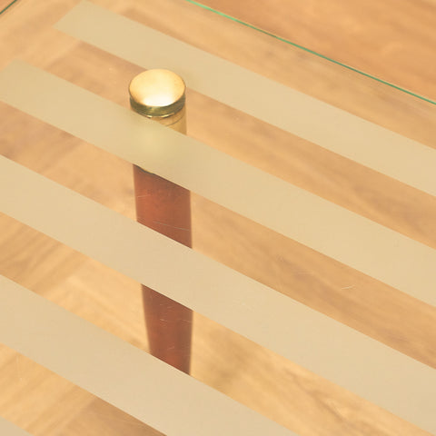 Swedish coffee table in glass and beech