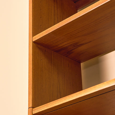 Swedish bookshelf in teak by B. Fridhagen for Bodafors