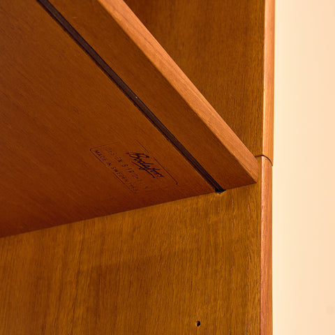 Swedish bookshelf in teak by B. Fridhagen for Bodafors
