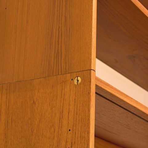 Swedish bookshelf in teak by B. Fridhagen for Bodafors