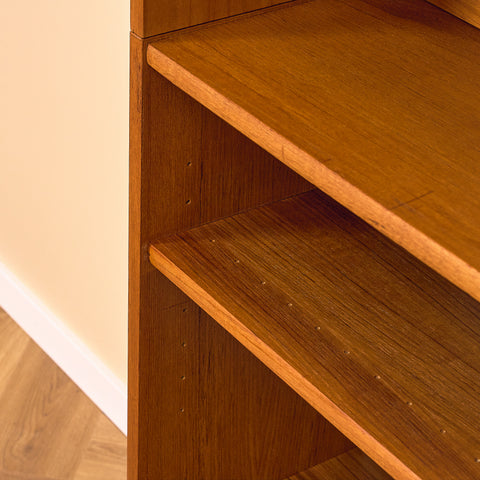 Swedish bookshelf in teak by B. Fridhagen for Bodafors
