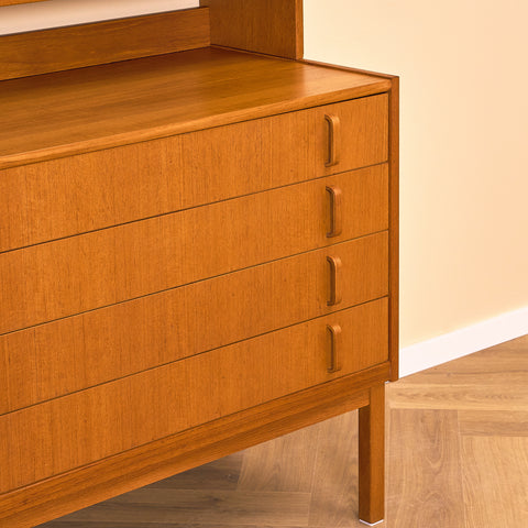 Swedish bookshelf in teak by B. Fridhagen for Bodafors