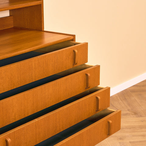 Swedish bookshelf in teak by B. Fridhagen for Bodafors