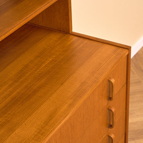 Swedish bookshelf in teak by B. Fridhagen for Bodafors
