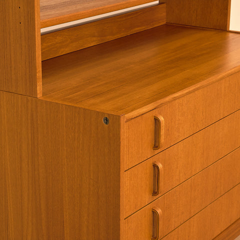 Swedish bookshelf in teak by B. Fridhagen for Bodafors