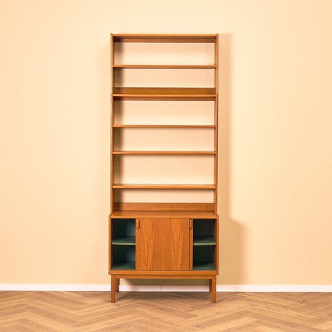 Swedish bookshelf in teak by B. Fridhagen for Bodafors