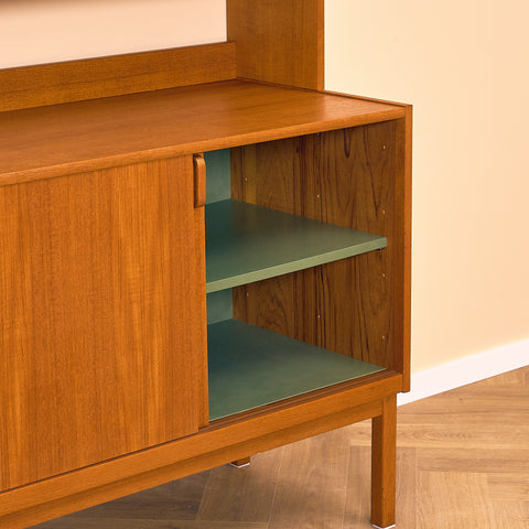 Swedish bookshelf in teak by B. Fridhagen for Bodafors